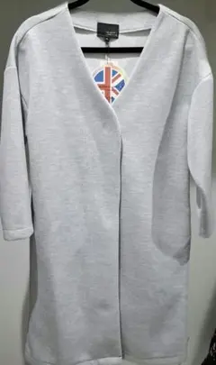 ノーカラーコート ロングコート