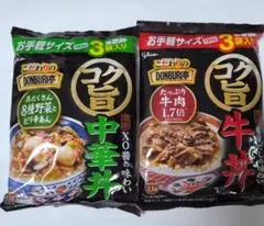 Glico DONBURI亭 牛丼 中華丼 2種セット
