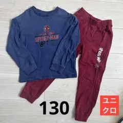 匿名発送　ユニクロ　マーベル　スパイダーマン　パジャマ　ルームウェア　130のサムネイル