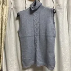 ★極美品★ コムサデモード　モヘア　ノースリーブ　ニット　ブルーグレーのサムネイル