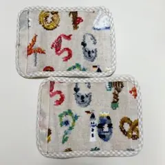 FEILER 抱っこ紐用 よだれカバー 2枚セット 数字柄のサムネイル