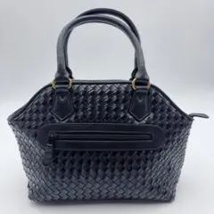 ノーブランド ハンドバッグ レザー 編み込み