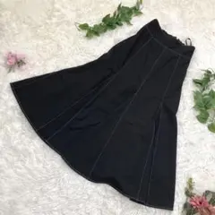 美品　フリーズマート　ロングスカート　黒　薄手　ハイウエスト　XS サイズ