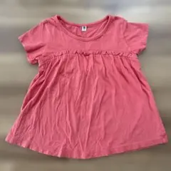 UNIQLO フリル付き半袖Tシャツ（120）女の子服　女の子Tシャツ　ユニクロ
