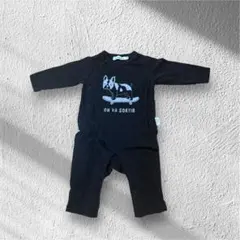 (美品)birthday party 黒ロンパース 70