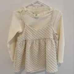 白　長袖カットソー