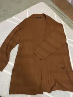 COMME CA ISM ブラウン カーディガン L