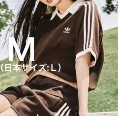 新品未使用】adidas アディダス◇ワッフルポロシャツ ブラウン(L