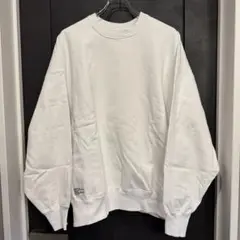 フレッシュサービス LIGHT OZ クルーネックスウェット ホワイト Lサイズ