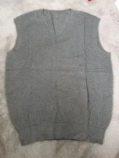 グレー Vネック ノースリーブベスト