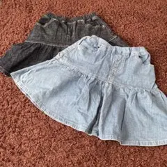 EDWIN キッズジーンズスカート130 2枚セット