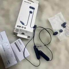 SONY WI-C100 LZ ワイヤレスイヤホン ブルー