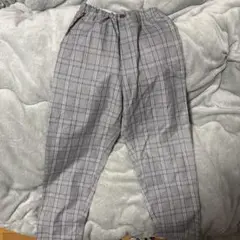 COMME CA ISM 長ズボン 140A グレー系チェック