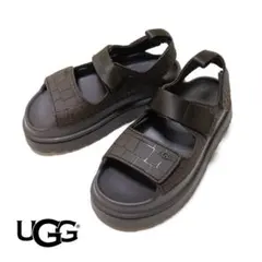 UGG 厚底サンダル クロコ型押し ダークブラウン アグ スニーカー サンダルのサムネイル