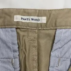 メンズ PANTS WORLD ベージュ チノパン 87cm（股下70㎝)