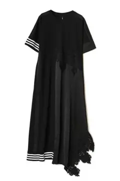 ボーダーズアットバルコニー 36サイズ半袖 Tシャツ ブラック レース