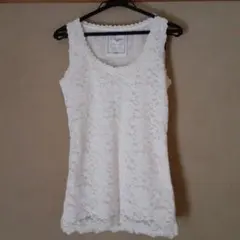 イング　INGNI　レースタンクトップ　 M 　キナリ