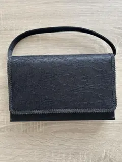 ブラックフォーマルバッグ フラップ式