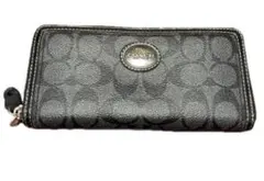 COACH コーチ シグネチャー ラウンドファスナー 長財布 ブラック