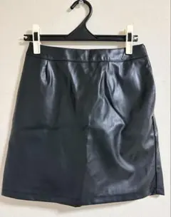 LOWRYS FARM レザースカート ブラック F