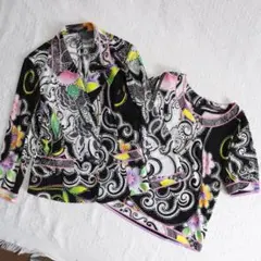 高級カンカン素材　レオナール　アンサンブル　ジャケット　カットソー　セット　Мのサムネイル