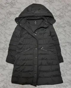 レディース ダウンコート ロングダウン 黒 L フード取り外し◎ カジュアル