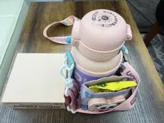 子ども用水筒 キャラクター付き ピンクのサムネイル