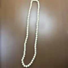 昭和レトロ ビーズネックレス アイボリー調