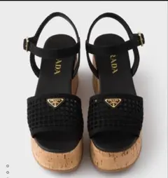 PRADA クロシェ ウェッジ プラットフォームサンダルのサムネイル