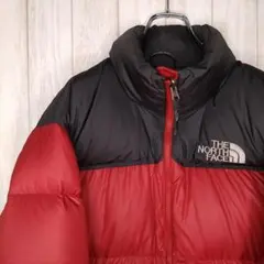 《激レア》ノースフェイス☆ヌプシダウンジャケットS刺繍レッドD51040