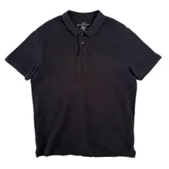 H&M ポロシャツ 半袖 ブラック 黒 L 無地 #842 アメリカ古着のサムネイル