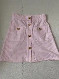 miu miu ミュウミュウ　スカート　ピンク　ストライプ　38