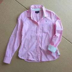 【定番人気】ラルフローレン オックスフォードシャツ ポニーロゴ ピンク S相当