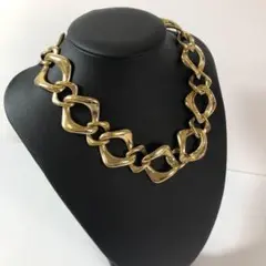 YSL イヴサンローラン シルバーカラー 太い 太め ネックレス 最大幅約 