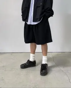 ANCELLM SUEDE TUCK WIDE SHORTS 2 - メルカリ