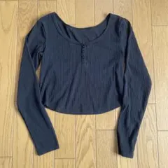 GU リブT ブラック