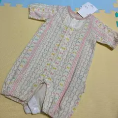 新品 ロンパース 60〜70 半袖 夏 ピンク