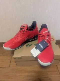 新品 YONEX レッド テニス シューズ　アドアクセル　SHTAALA
