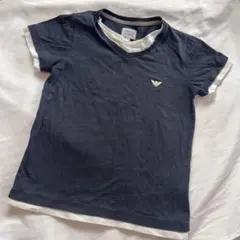 Armani Junior ネイビー Vネック 半袖Tシャツ 7A120cmのサムネイル