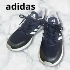 adidas アディダス　ランニングシューズ　ジュニア向け　ネイビー　23.5