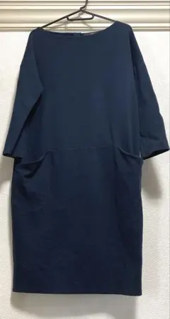 イエナ Iena ネイビーブラック ワンピース フリーサイズ　ポケット付き