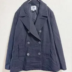 ▼OLD NAVY ブラック ピーコート カジュアル ショート丈 【L】のサムネイル