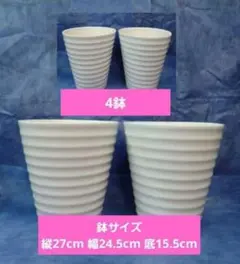 植木鉢 陶器鉢 D-2『IS-235』【4個】(洋ラン・胡蝶蘭・シンピジュームのサムネイル