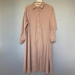 fifth シャツワンピース　ベージュ　ブラウン　長袖