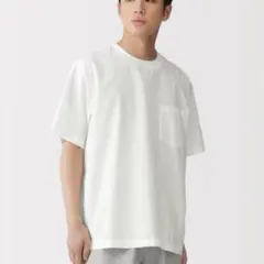 無印良品　紳士　涼感クルーネック半袖布帛ＴシャツLサイズのサムネイル