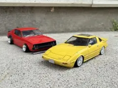 1/24 サバンナRX7 ケンメリ プラモデル 2台セット 街道レーサー 旧車のサムネイル