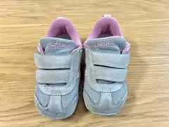 asics キッズ スニーカー 【グレー ピンク 14cm】