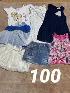 女の子　100 夏服　Tシャツ　ノースリーブ　ワンピ　スカート　まとめ売り
