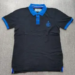 インテル ポロシャツ M 黒/青