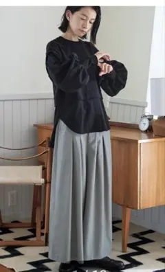 サニークラウズ キュロパン ライトグレー L フェリシモ